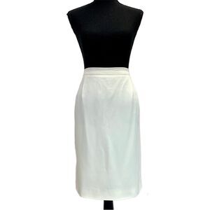 VALENTINO light cream ivory white vintage pencil skirt Sz 48
